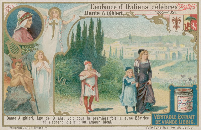 Dante Alighieri kilenc évesen látja először Beatrice-t alkotó: European School