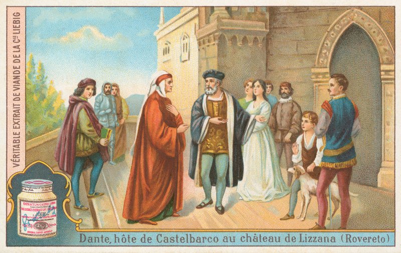 Dante, Liebig kártya, 20. század eleje (kromo) alkotó: European School
