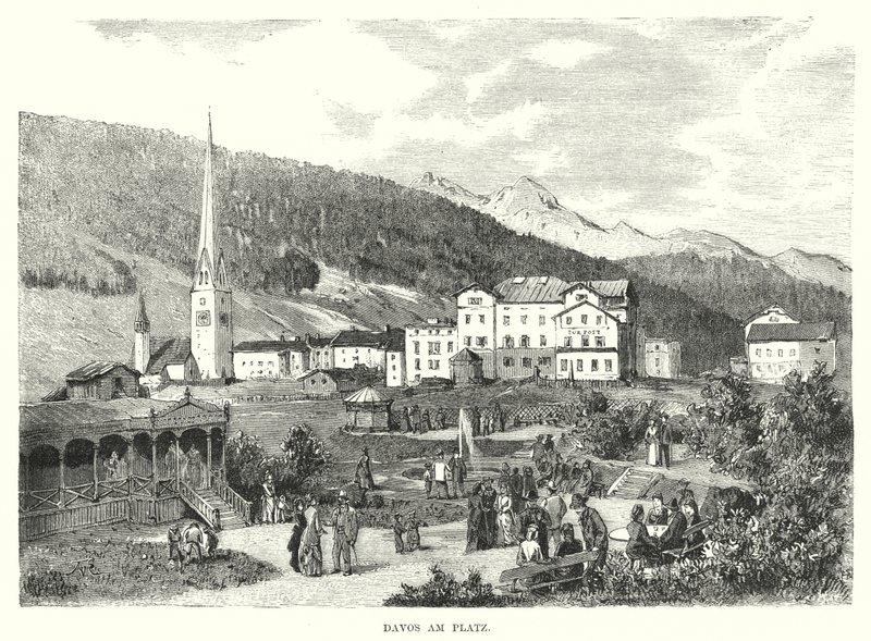 Davos a téren (metszet) alkotó: European School