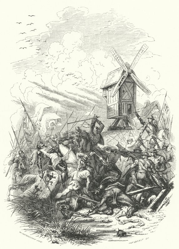 Cseh János halála a crecy-i csatában, 1346 alkotó: European School