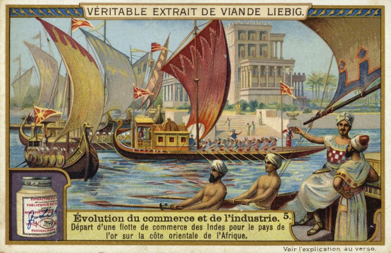 Kereskedelmi flotta indulása Indiából az Afrika keleti partján fekvő aranyföldre alkotó: European School