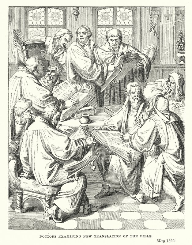 Orvosok vizsgálják a Biblia új fordítását (metszet) alkotó: European School