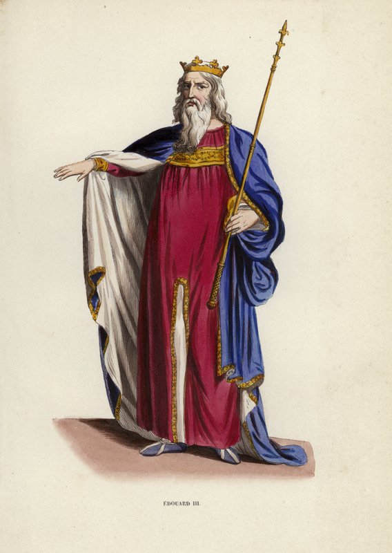 Edouard III (színes metszet) alkotó: European School