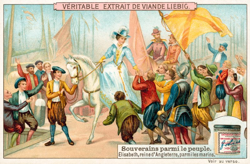 Anglia I. Erzsébet haditengerészetének tengerészei között (chromolitho) alkotó: European School