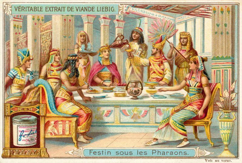 Ünnep az ókori Egyiptom fáraói alatt (chromolitho) alkotó: European School