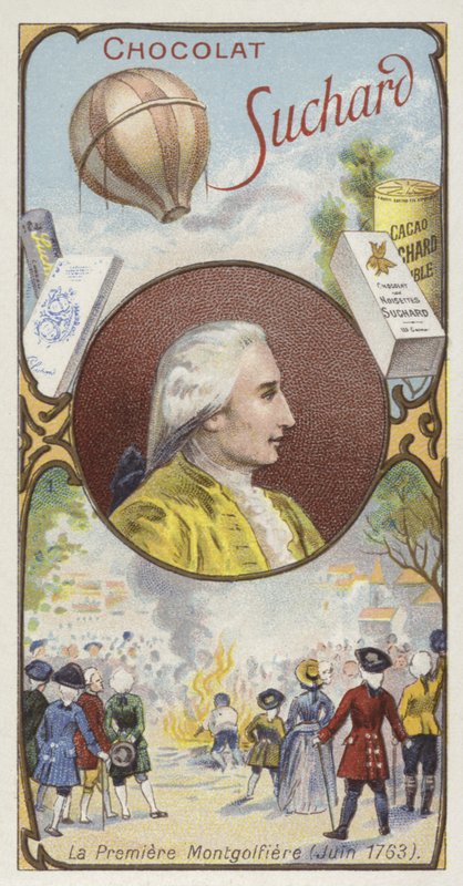 A Montgolfier testvérek hőlégballonjának első bemutatója, Annonay, Franciaország, 1783. június 4. alkotó: European School