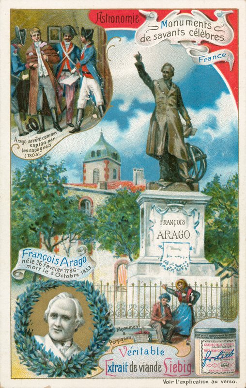 Francois Arago, Liebig-kártya, 20. század eleje (kromo) alkotó: European School