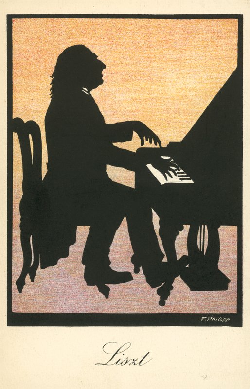 Liszt Ferenc, magyar zongoraművész és zeneszerző (színes litográfia) alkotó: European School