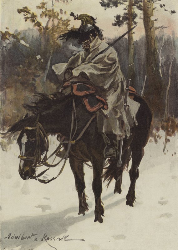 Francia Cuirassier őrszolgálatban (1812) (színes litó) alkotó: European School