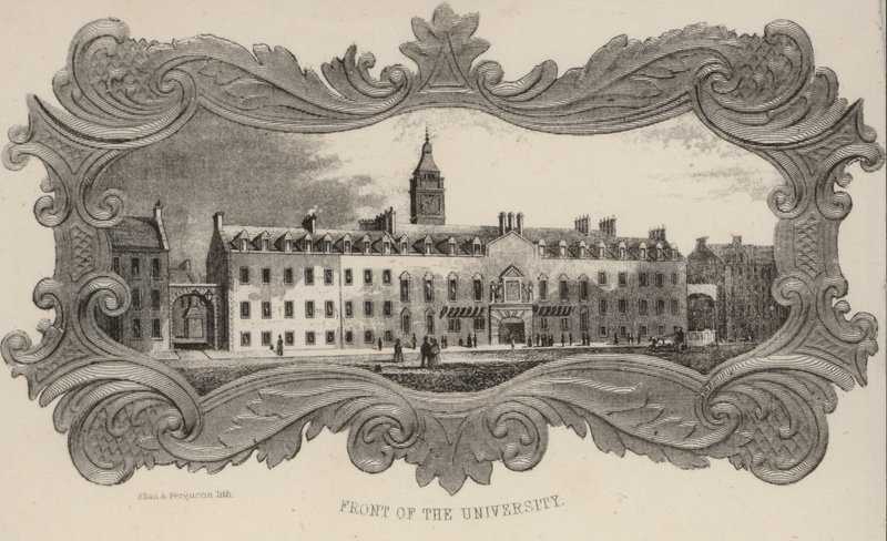 Az egyetem frontja, Glasgow, Skócia alkotó: European School