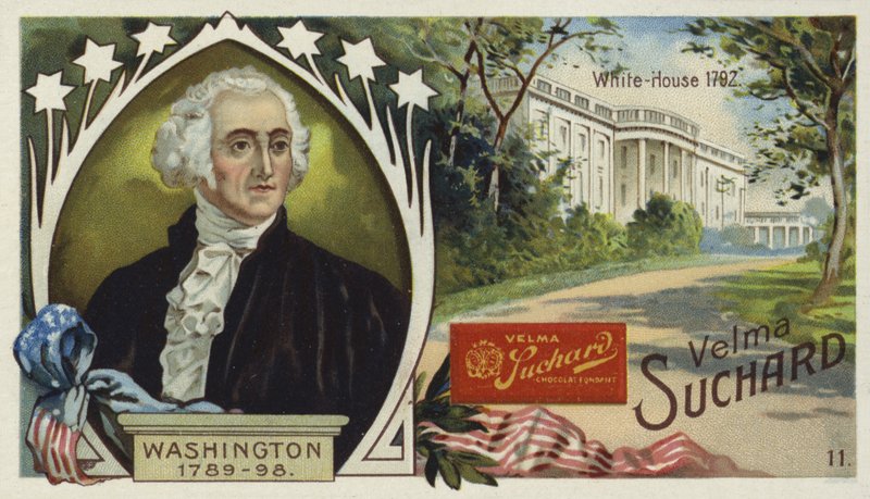 George Washington, az Egyesült Államok első elnöke és a Fehér Ház, Washington DC alkotó: European School