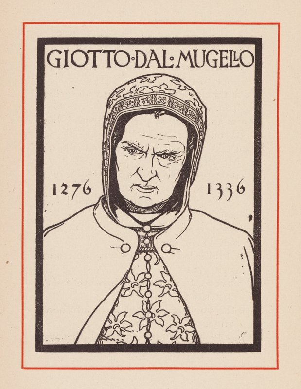 Giotto, olasz középkori művész (litográfia) alkotó: European School