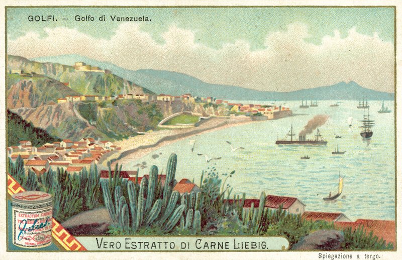 Venezuelai-öböl (chromolitho) alkotó: European School