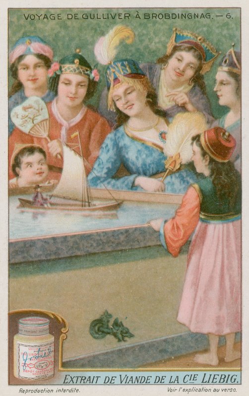 Gulliver egy játékhajóban alkotó: European School
