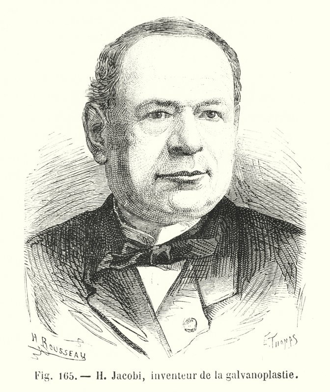 H Jacobi, a galvanizálás (gravírozás) feltalálója alkotó: European School