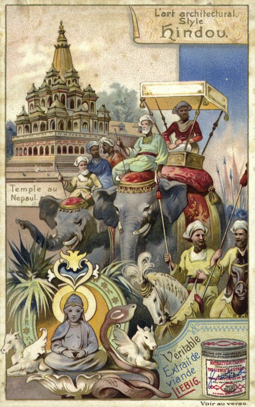 hindu építészet; templom Nepálban alkotó: European School