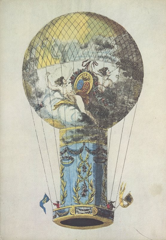 Hőlégballon (színes gravírozás) alkotó: European School