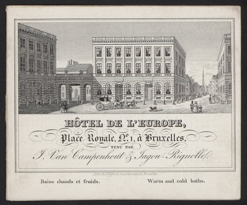 Hotel De L?Europe, Bruxelles, J Van Campenhout és Jagou Rignolle alkotó: European School