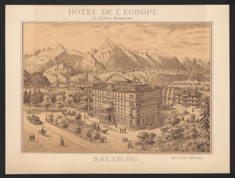 Hotel Trade Card (színes gravírozás) alkotó: European School