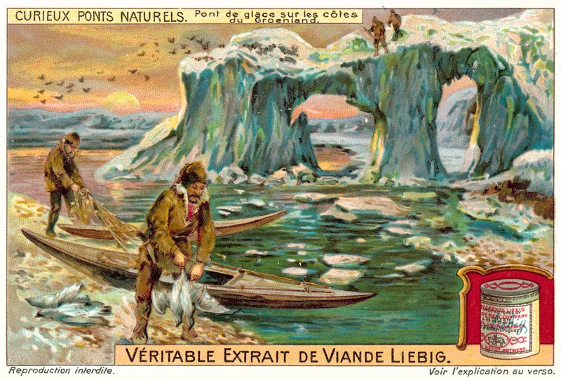Jéghíd Grönland partján (chromolitho) alkotó: European School