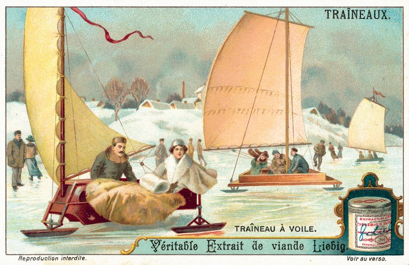 Jégvitorlás (chromolitho) alkotó: European School