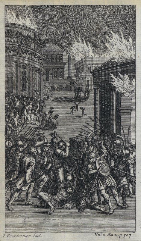 Illusztráció John Dryden Vergilius Aeneisének fordításához (metszet) alkotó: European School