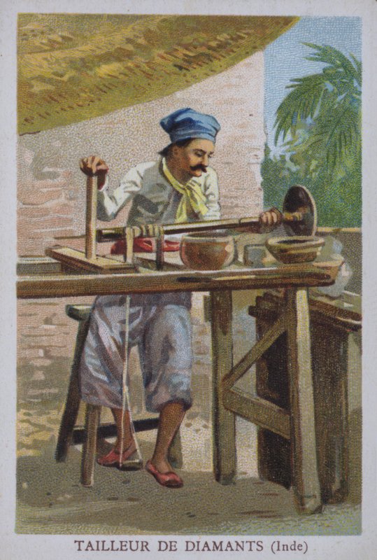Indiai gyémánt vágó (színes litho) alkotó: European School