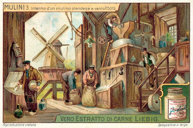 Egy holland szélmalom belseje, 1500 alkotó: European School