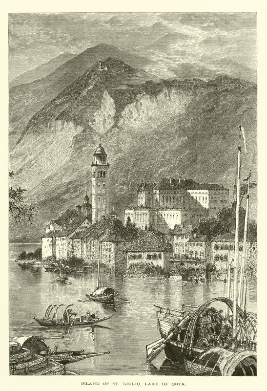 St Giulio szigete, Orta-tó (metszet) alkotó: European School