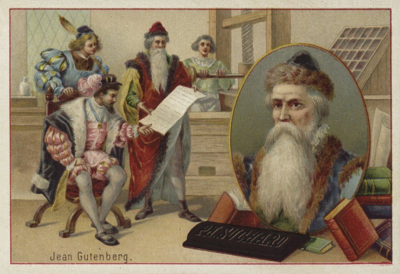 Johannes Gutenberg német metsző, feltaláló és nyomdász alkotó: European School