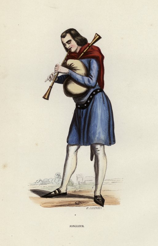 Jongleur (színes metszet) alkotó: European School