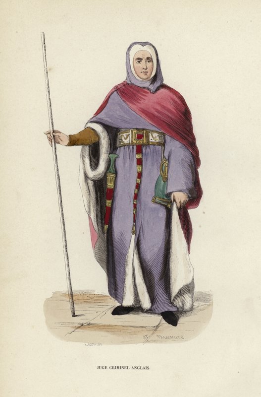 Angol büntetőbíró (színes metszet) alkotó: European School