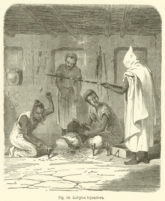 Kabyle ékszerészek (metszet) alkotó: European School