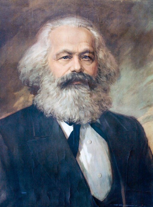 Karl Marx, német filozófus, közgazdász, politikai teoretikus és szocialista forradalmár (színes litográfia) alkotó: European School
