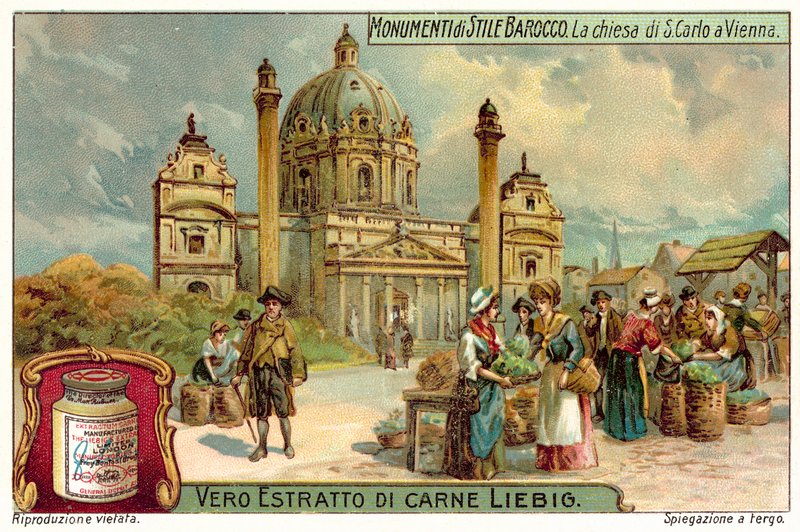 Karlskirche, Bécs (chromolitho) alkotó: European School