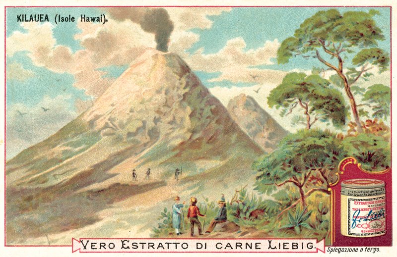 Kilauea, Hawaii (chromolitho) alkotó: European School