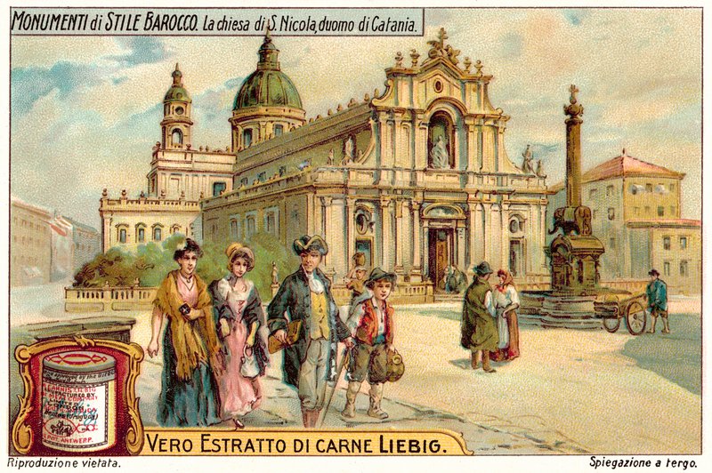 A S Nicola templom, Catania katedrális (chromolitho) alkotó: European School