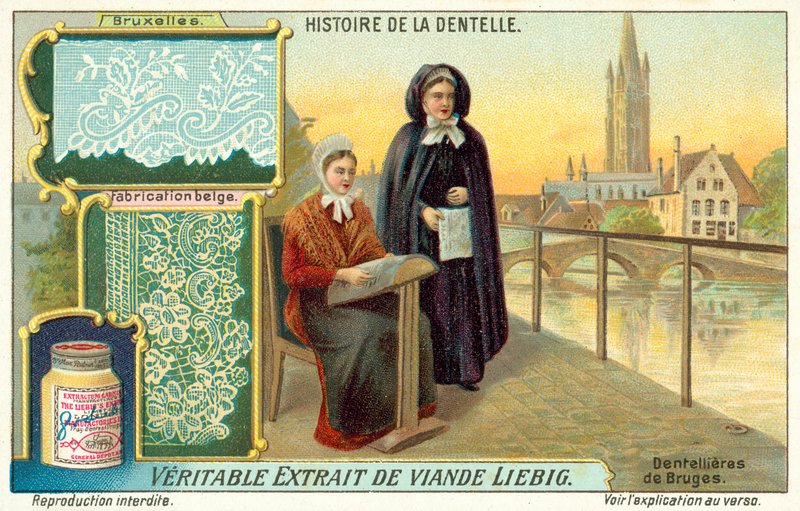 Bruges-i csipkekészítők (chromolitho) alkotó: European School