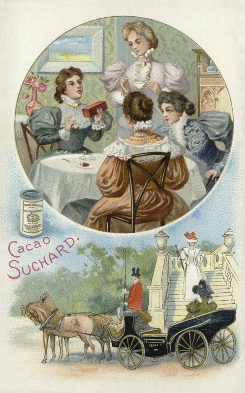 A Suchard kakaót élvező hölgyek alkotó: European School
