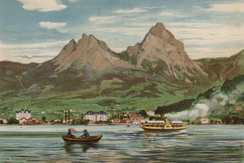 Luzerni-tó: Brunnen (színes litó) alkotó: European School