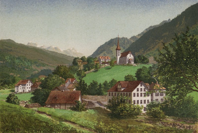 Luzerni-tó: Burglen (színes litó) alkotó: European School