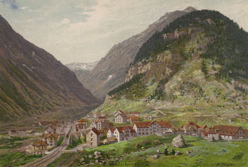 Luzerni-tó: Goschenen (színes litó) alkotó: European School