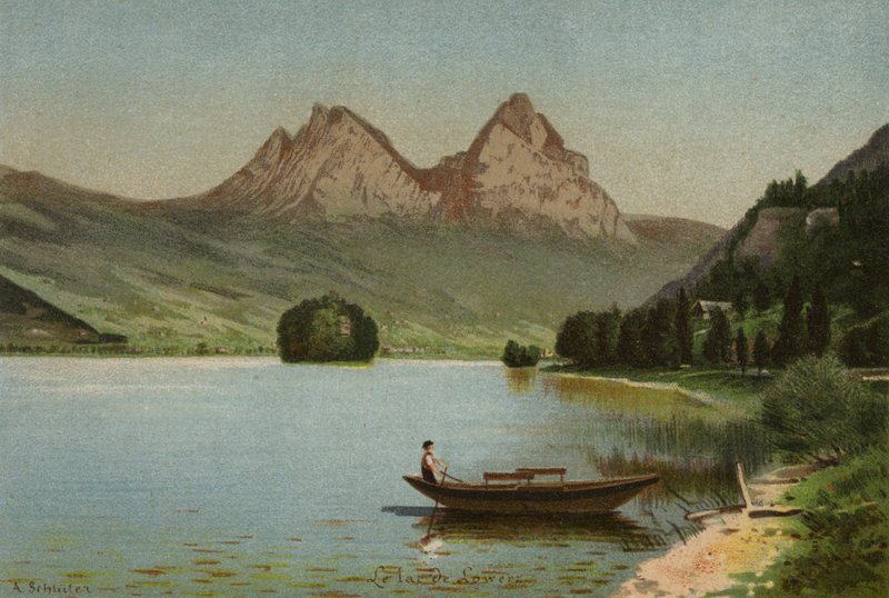 Luzerni-tó: (színes litográfia) alkotó: European School