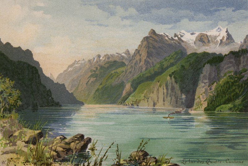 Luzerni-tó: (színes lithó) alkotó: European School