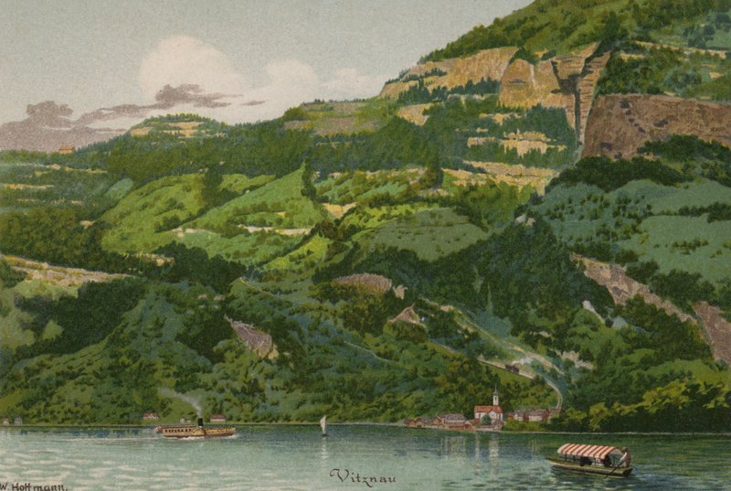 Luzerni-tó: Vitznau (színes litó) alkotó: European School