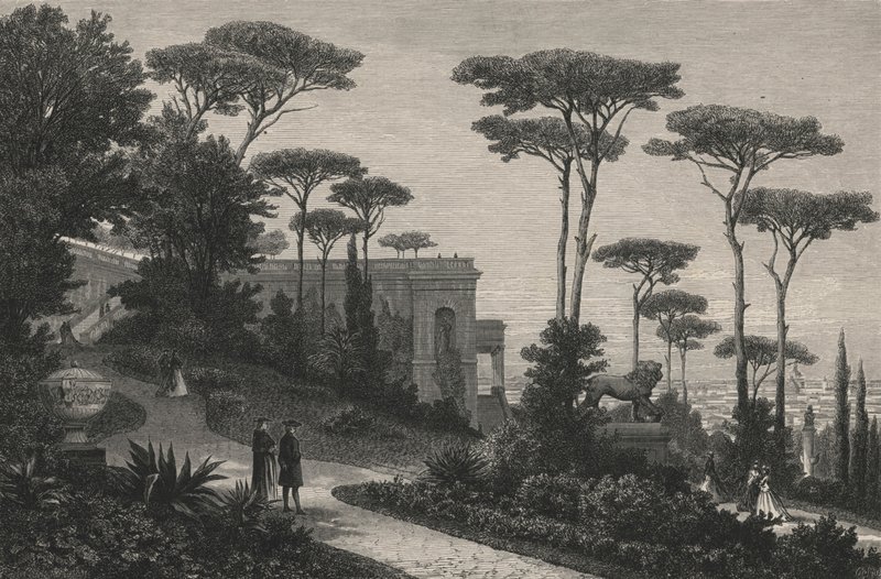 Le Monte-Pincio A Rome (metszet) alkotó: European School