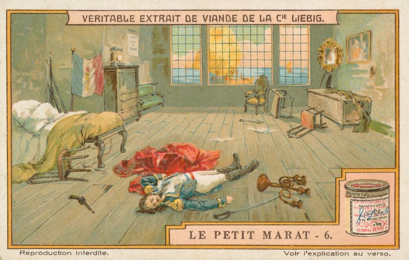 Le Petit Marat, Liebig kártya, 20. század eleje (kromo) alkotó: European School