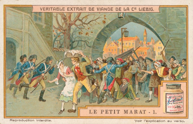 Le Petit Marat, Liebig kártya, 20. század eleje (kromo) alkotó: European School