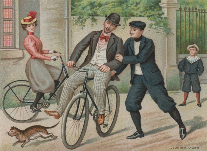 Tanulás kerékpározni (chromolitho) alkotó: European School