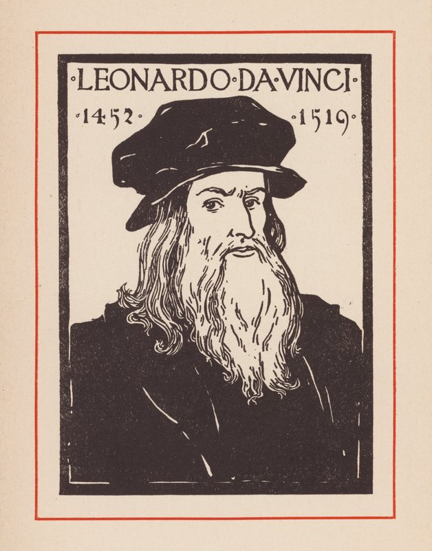 Leonardo da Vinci, olasz reneszánsz polihisztor (litho) alkotó: European School